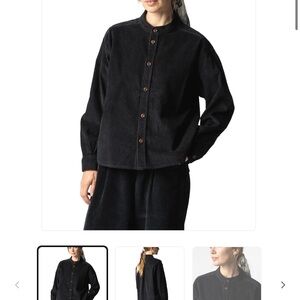 Finisterre Rosa Cord Shirt in Black